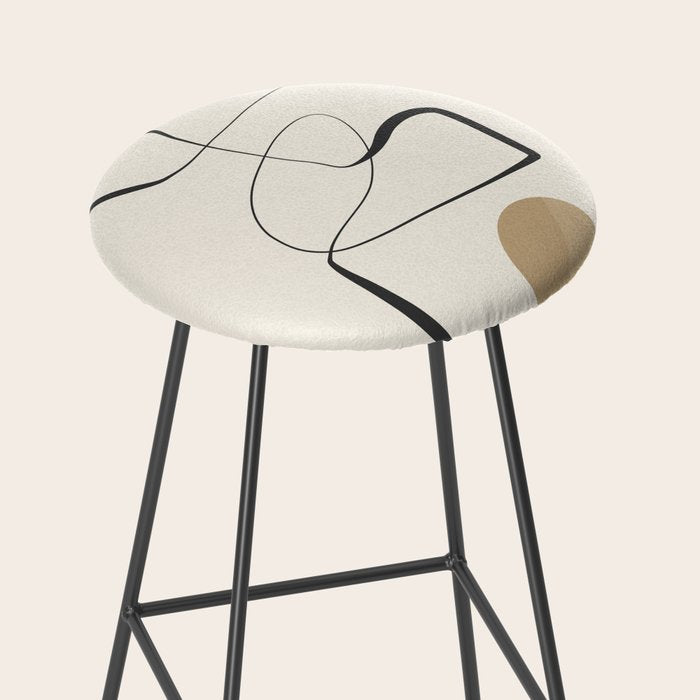 Abstract line art 84 Stool Gallery Image 2