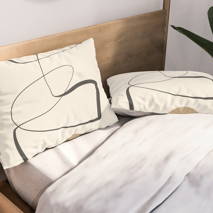 Abstract line art 84 Pillow Sham Gallery Image 2
