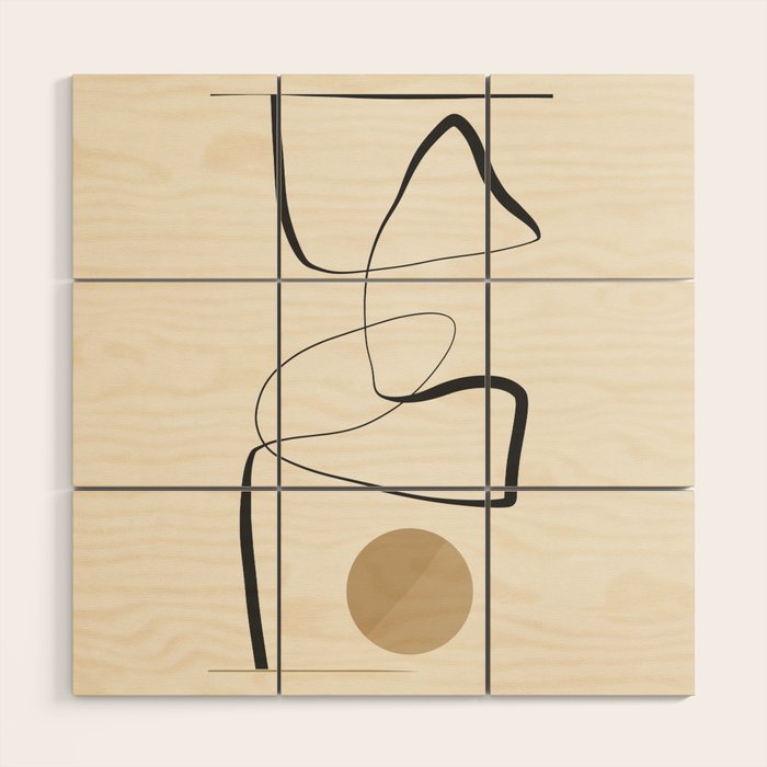 Abstract line art 84 Wood Wall Art Gallery Image 1