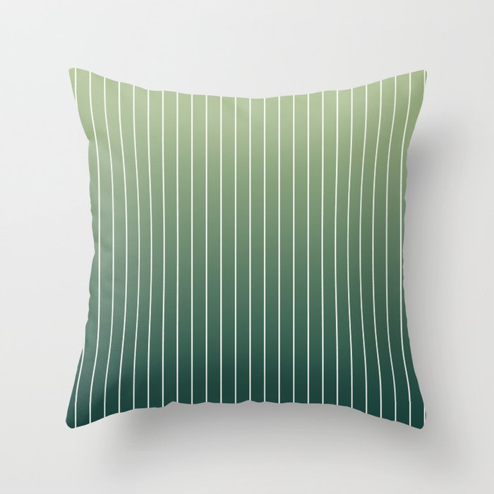 Ombre Arch XIV Green Gradient Modern Geometric Lines Throw Pillow Gallery Image 6