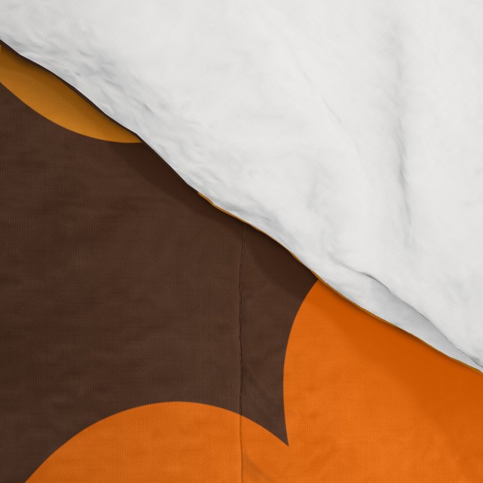Such Cute Flowers Retro Floral Pattern in 70s Brown and Orange Comforter Gallery Image 4