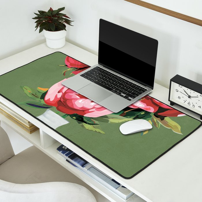 Vase of Flowers 1 Desk Mat Gallery Image 2