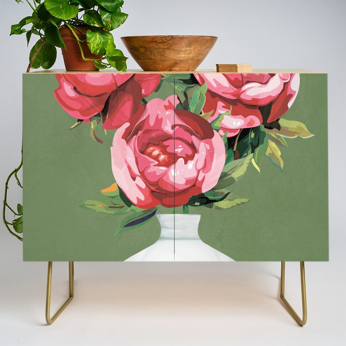 Vase of Flowers 1 Credenza Gallery Image 1