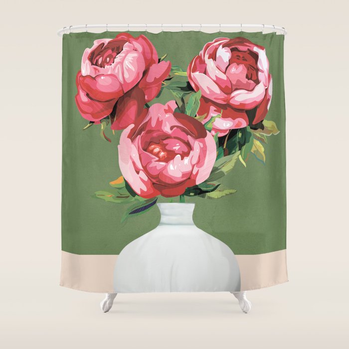Vase of Flowers 1 Shower Curtain Gallery Image 1