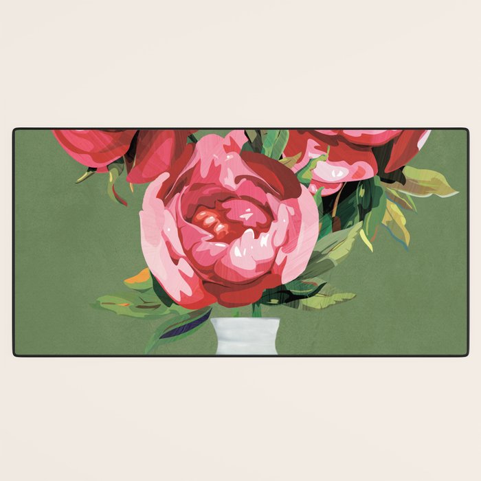 Vase of Flowers 1 Desk Mat Gallery Image 3