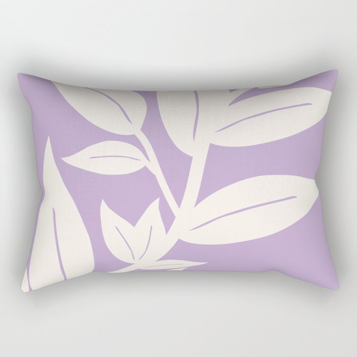 Leaves Purple Rectangular Pillow Gallery Image 1