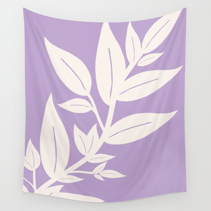 Leaves Purple Wall Tapestry Gallery Image 1