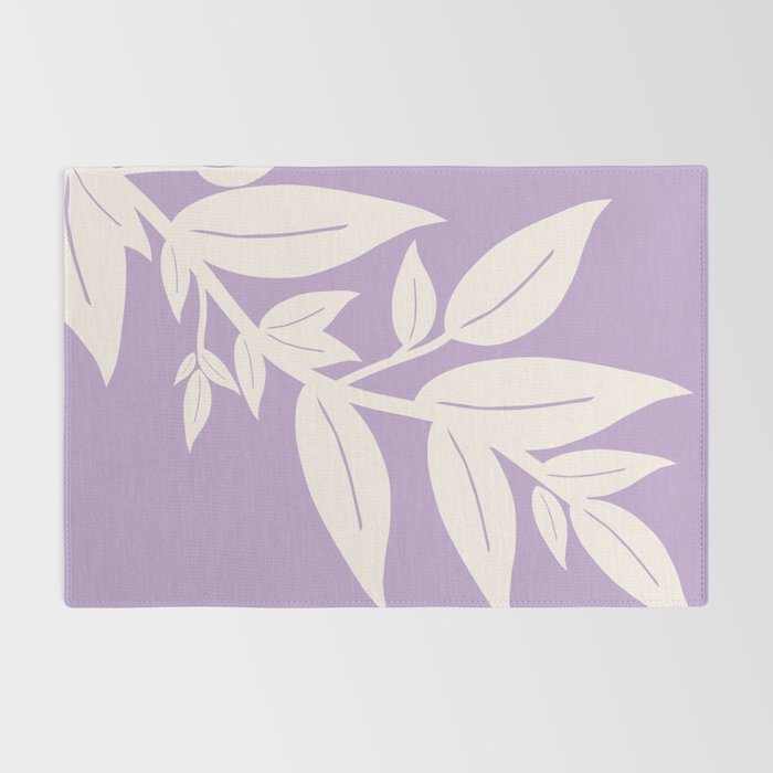 Leaves Purple Rug Gallery Image 2