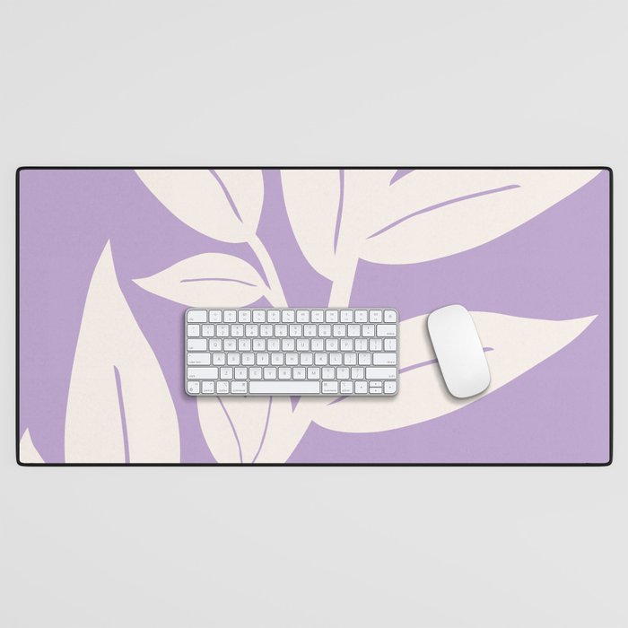 Leaves Purple Desk Mat Gallery Image 1