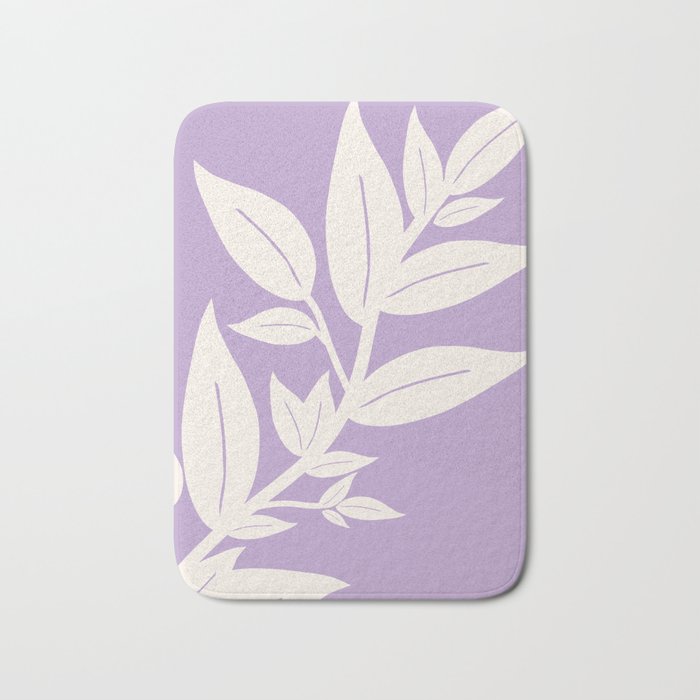 Leaves Purple Bath Mat Gallery Image 1