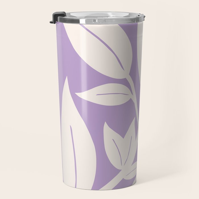 Leaves Purple Travel Mug Gallery Image 3