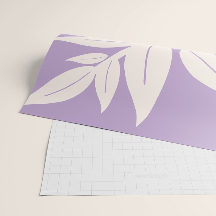 Leaves Purple Wrapping Paper Gallery Image 2