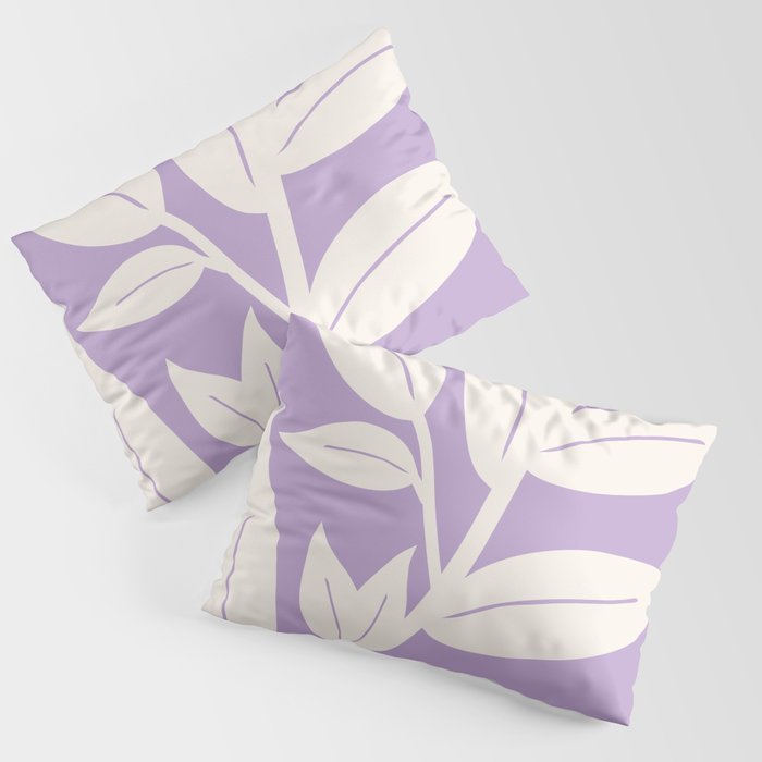 Leaves Purple Pillow Sham Gallery Image 3