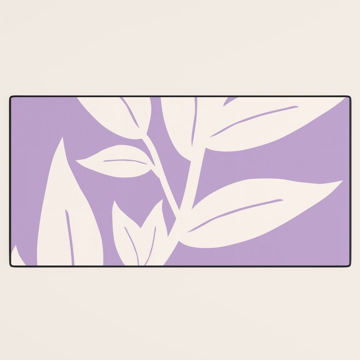 Leaves Purple Desk Mat Gallery Image 3