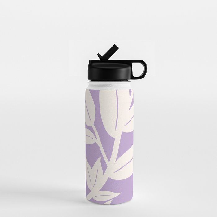 Leaves Purple Water Bottle Gallery Image 1
