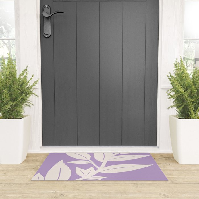 Leaves Purple Welcome Mat Gallery Image 3