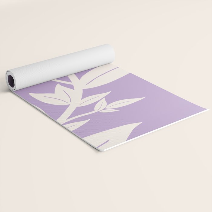 Leaves Purple Yoga Mat Gallery Image 2