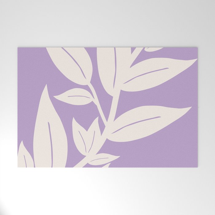 Leaves Purple Welcome Mat Gallery Image 1