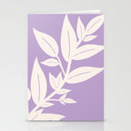 Leaves Purple Stationery Card Gallery Image 2