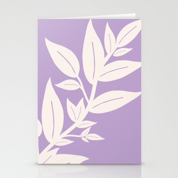 Leaves Purple Stationery Card Gallery Image 2