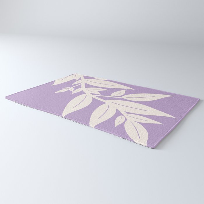Leaves Purple Rug Gallery Image 3