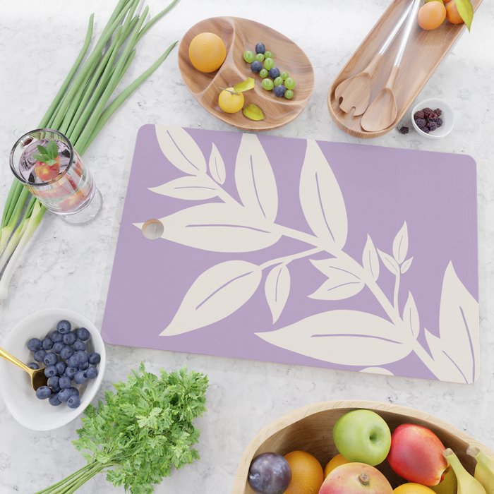Leaves Purple Cutting Board Gallery Image 2