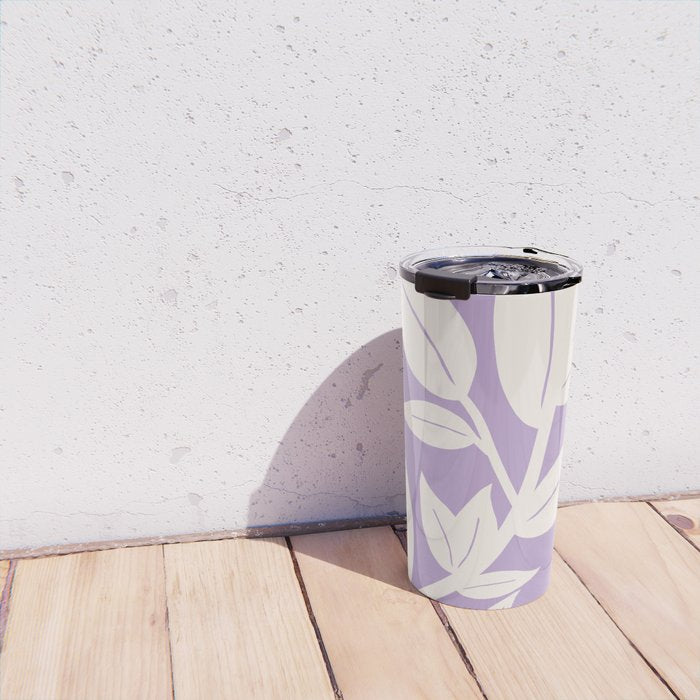 Leaves Purple Travel Mug Gallery Image 4