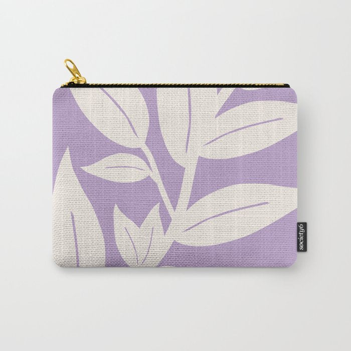 Leaves Purple Carry All Pouch Gallery Image 1