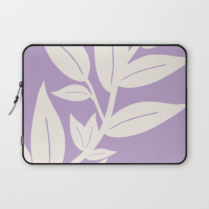 Leaves Purple Laptop Sleeve Gallery Image 1