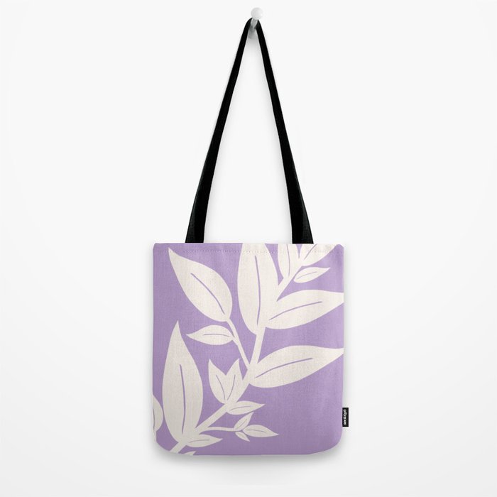Leaves Purple Tote Bag Gallery Image 2