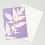 Leaves Purple Stationery Card Gallery Image 2