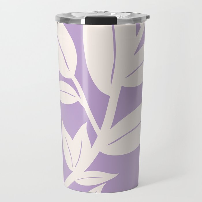 Leaves Purple Travel Mug Gallery Image 1