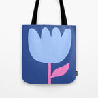 Happy Tulip - blue pink Tote Bag Gallery Image 1