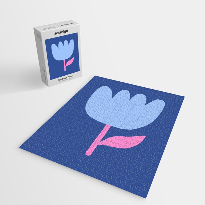 Happy Tulip - blue pink Jigsaw Puzzle Gallery Image 2