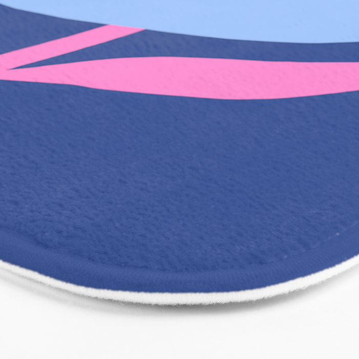 Happy Tulip - blue pink Bath Mat Gallery Image 3