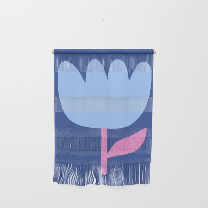 Happy Tulip - blue pink Wall Hanging Gallery Image 1