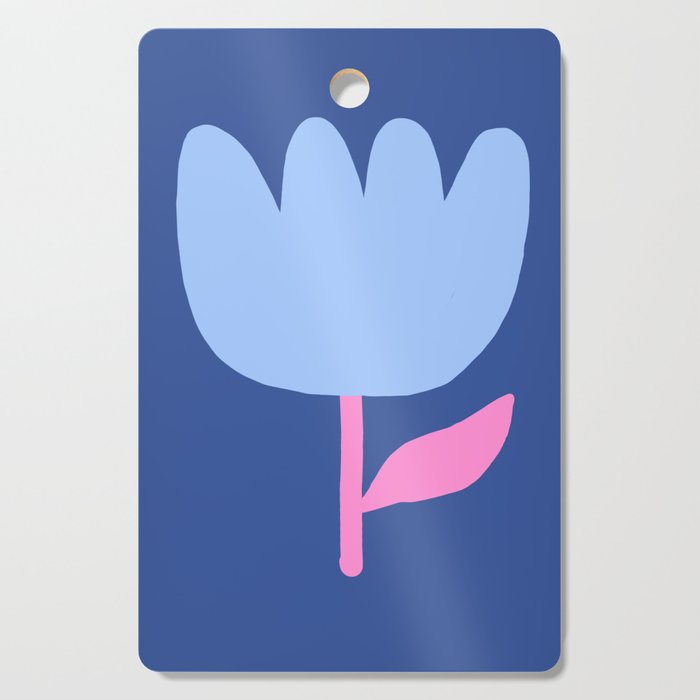 Happy Tulip - blue pink Cutting Board Gallery Image 1