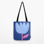 Happy Tulip - blue pink Tote Bag Gallery Image 2