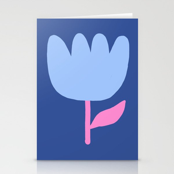 Happy Tulip - blue pink Stationery Card Gallery Image 1