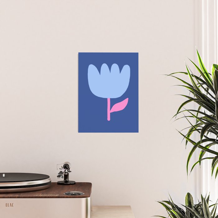 Happy Tulip - blue pink Poster Gallery Image 2