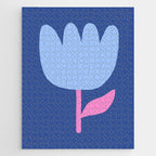 Happy Tulip - blue pink Jigsaw Puzzle Gallery Image 1