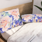 Modern Vibrant Flowery Garden B Pillow Sham Gallery Image 2