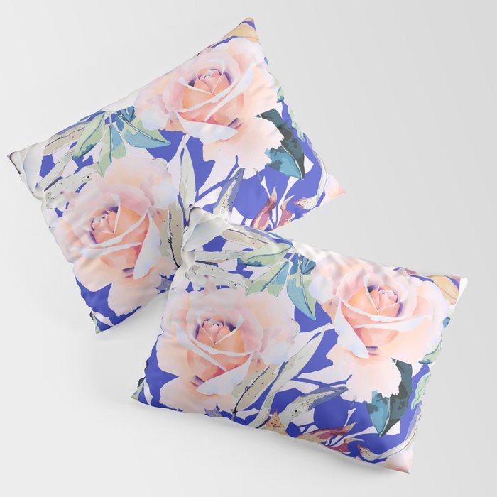 Modern Vibrant Flowery Garden B Pillow Sham Gallery Image 3