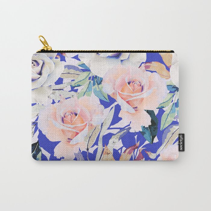 Modern Vibrant Flowery Garden B Carry All Pouch Gallery Image 1