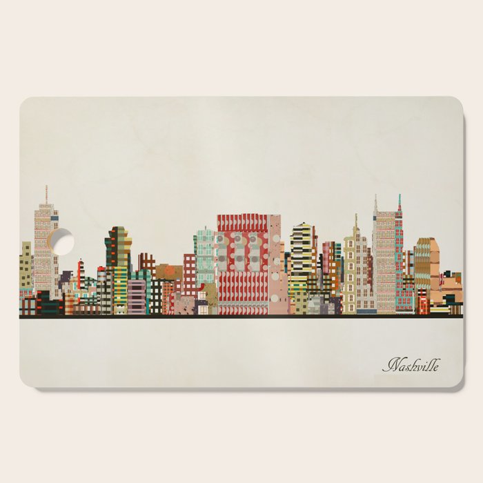 nashville tennessee skyline Cutting Board Gallery Image 1