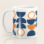 Abstract Shapes 19 in Orange and Navy Blue Coffee Mug Gallery Image 3