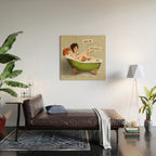 Gin & Chronic: Pin Up Girl & Cat Wood Wall Art Gallery Image 2