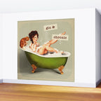 Gin & Chronic: Pin Up Girl & Cat Wall Mural Gallery Image 2