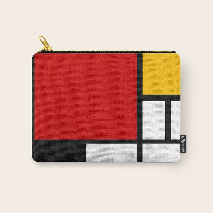 Piet Mondrian - Composition with Red, Yellow, and Blue 1942 Artwork Carry All Pouch Gallery Image 1