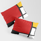 Piet Mondrian - Composition with Red, Yellow, and Blue 1942 Artwork Pillow Sham Gallery Image 3